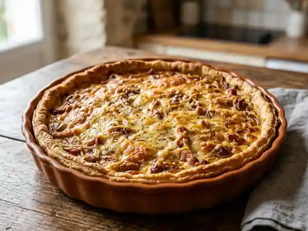 Tarte Auvergnate Traditionnelle au Fromage et Lardons - Photo de présentation