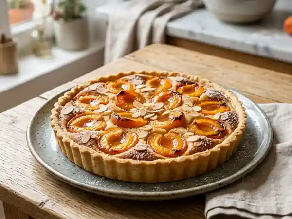 Tarte croquante aux abricots et amande fondante - Photo de présentation