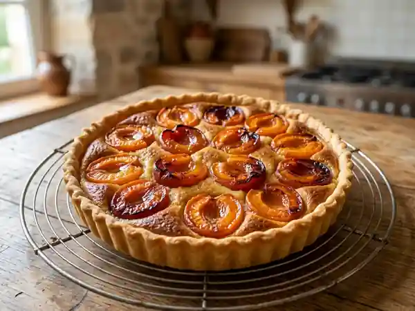 Tarte fondante aux abricots et crème d'amande - Photo de présentation