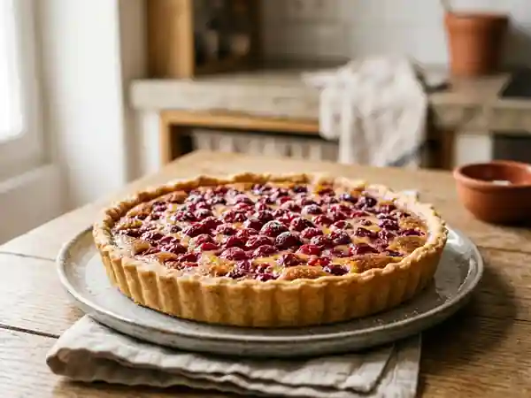 Tarte aux airelles fondante et acidulée - Photo de présentation
