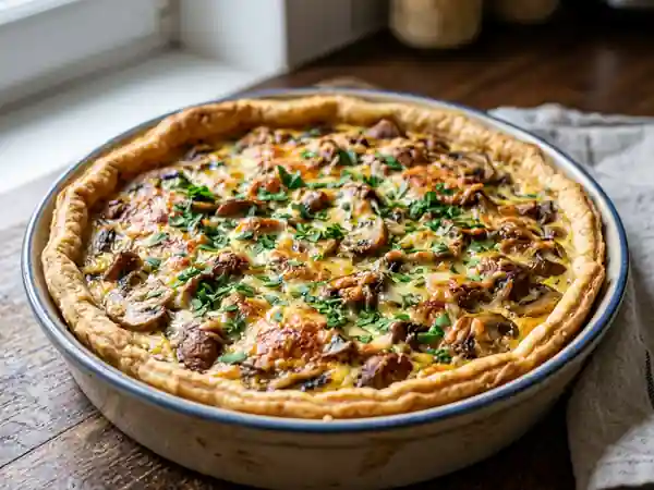 Tarte aux Champignons Crémeuse et Savoureuse - Photo de présentation