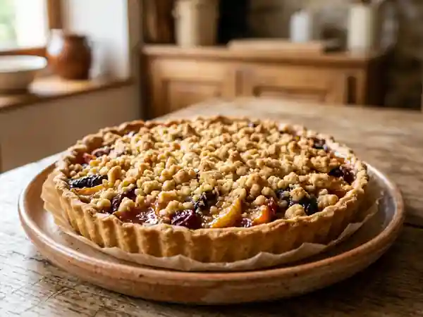 Tarte aux Fruits et Streusel Croustillant - Photo de présentation