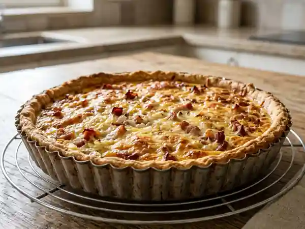 Tarte aux lardons gourmande et facile - Photo de présentation