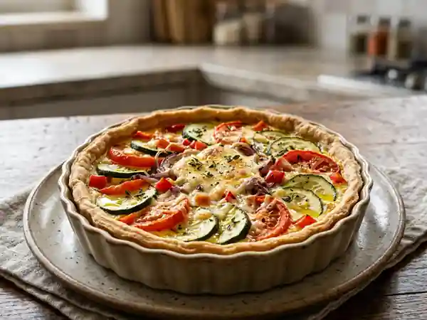 Tarte aux légumes facile et rapide pour une personne - Photo de présentation