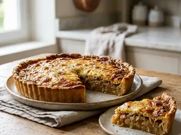 Tarte aux oignons fondante et savoureuse - Photo de présentation
