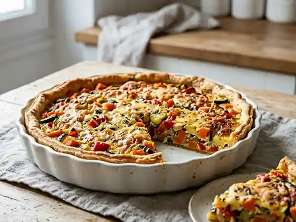 Tarte ensoleillée aux légumes croquants - Photo de présentation