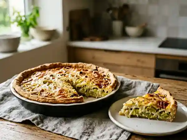 Tarte aux poireaux gourmande façon Phanie : recette facile et savoureuse - Photo de présentation
