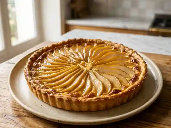 Tarte aux poires caramélisées fondante et gourmande - Photo de présentation