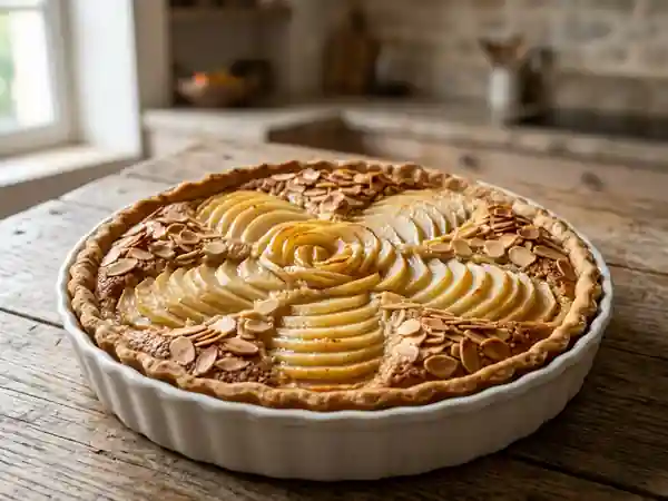 Tarte amandine aux poires fondantes - Photo de présentation