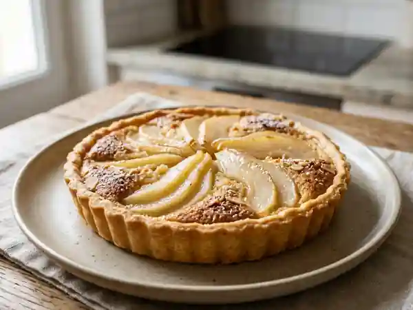 Tarte aux poires fondantes et amandes - Photo de présentation