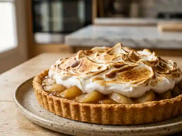 Tarte aux poires meringuée maison : dessert gourmand et facile - Photo de présentation