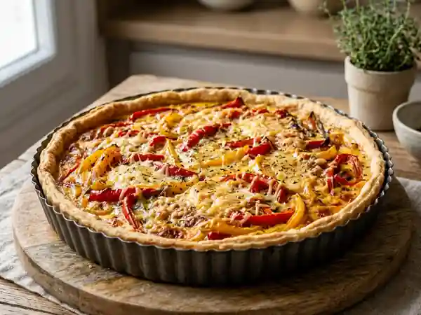 Tarte aux poivrons facile et savoureuse - Photo de présentation