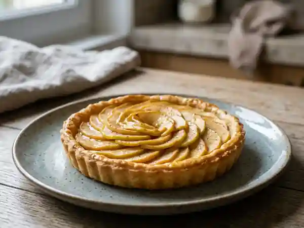 Tarte aux pommes caramélisée à la cannelle - Photo de présentation