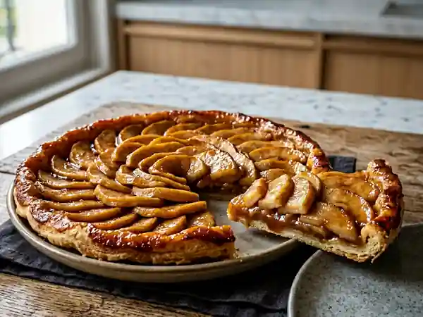 Tarte aux pommes caramélisées maison : dessert fondant et gourmand - Photo de présentation