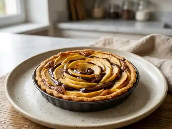 Tarte aux pommes et chocolat fondant : recette gourmande et facile - Photo de présentation