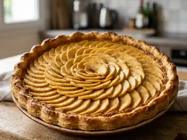 Tarte aux pommes et frangipane fondante - Photo de présentation