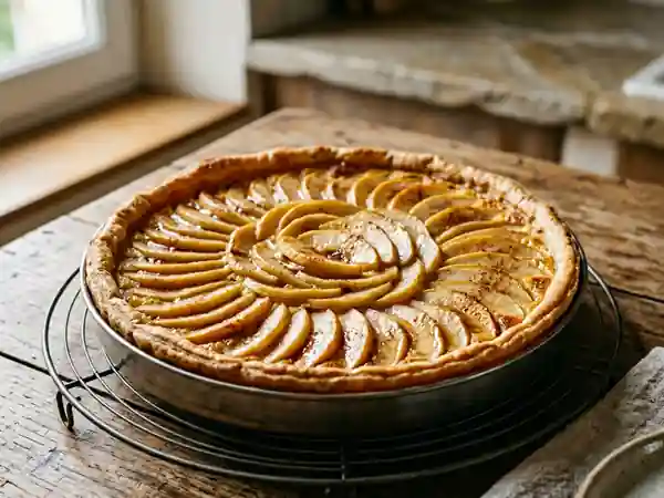 Tarte aux pommes et poires fondantes - Photo de présentation