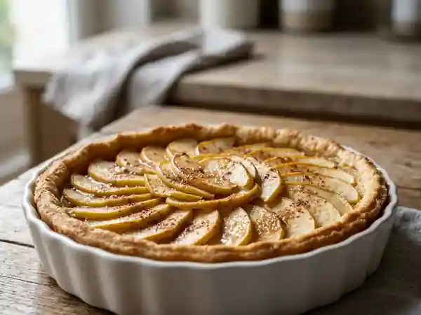 Tarte aux pommes et poires sans œufs, facile et gourmande - Photo de présentation