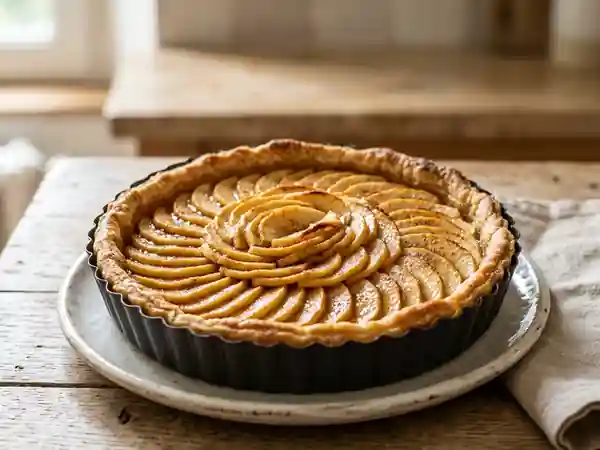 Tarte aux pommes fondante à la cannelle - Photo de présentation