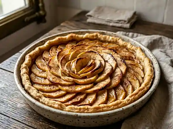 Tarte aux pommes fine et cannelle - Photo de présentation