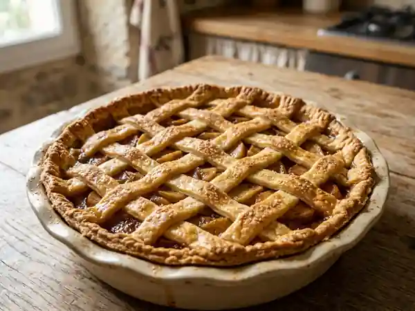 Tarte aux pommes traditionnelle maison - Photo de présentation