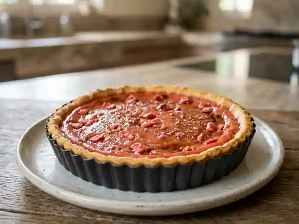 Tarte onctueuse aux pralines roses - Photo de présentation
