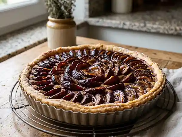 Tarte aux prunes violettes fondante et gourmande - Photo de présentation