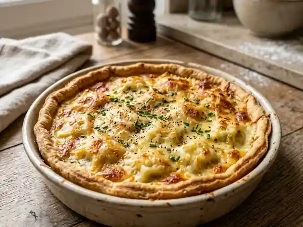 Tarte aux ravioles crémeuse et gratinée - Photo de présentation