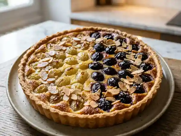 Tarte Fondante aux Deux Raisins et Amandes - Photo de présentation
