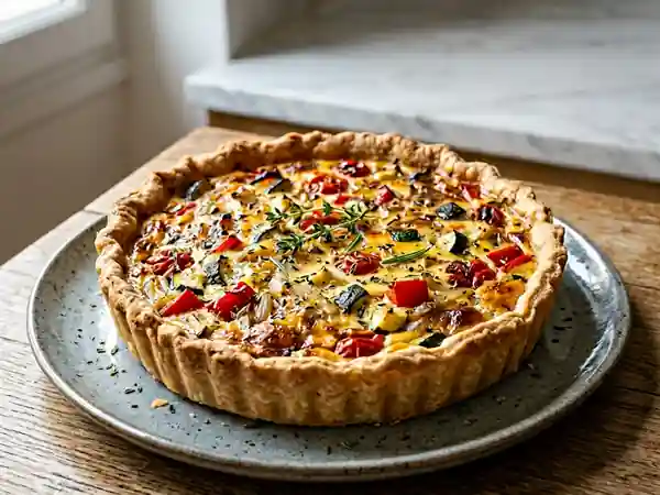 Tarte brisée aux légumes de saison : recette facile et savoureuse - Photo de présentation