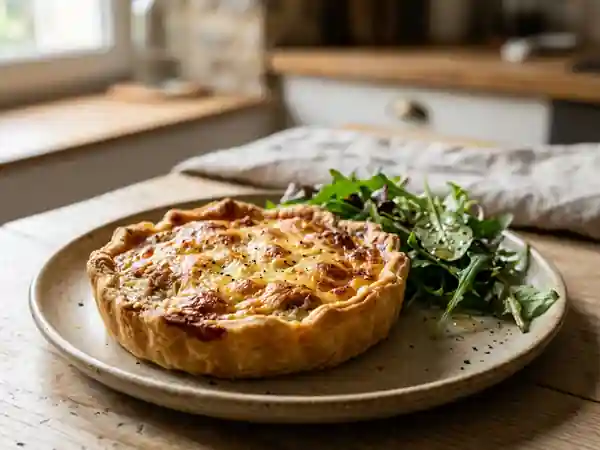 Tarte aux rillettes gratinée et fondante - Photo de présentation