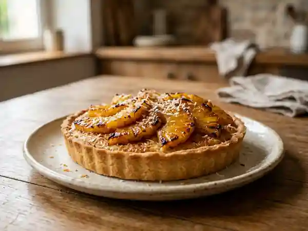 Tarte Coco et Ananas Rôti Caramélisé - Photo de présentation