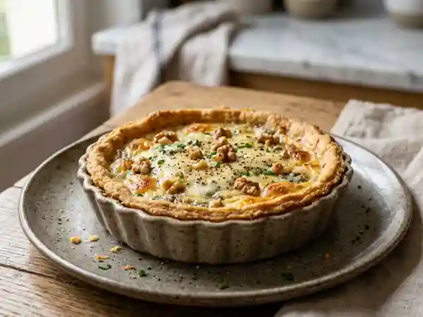 Tarte crémeuse au roquefort : recette gourmande et facile - Photo de présentation