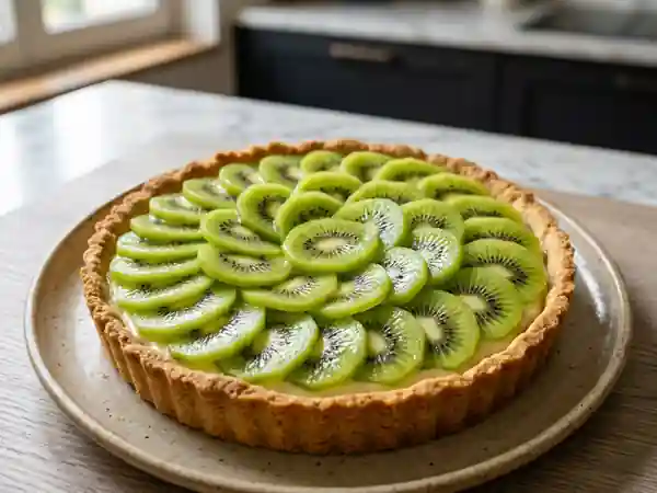 Tarte crémeuse aux kiwis : dessert frais et gourmand - Photo de présentation
