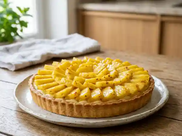 Tarte croustillante à l'ananas caramélisé - Photo de présentation