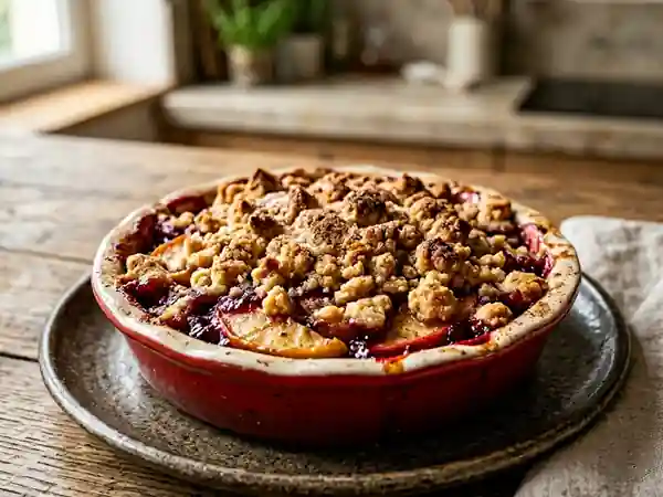 Tarte pomme cannelle au crumble craquant - Photo de présentation