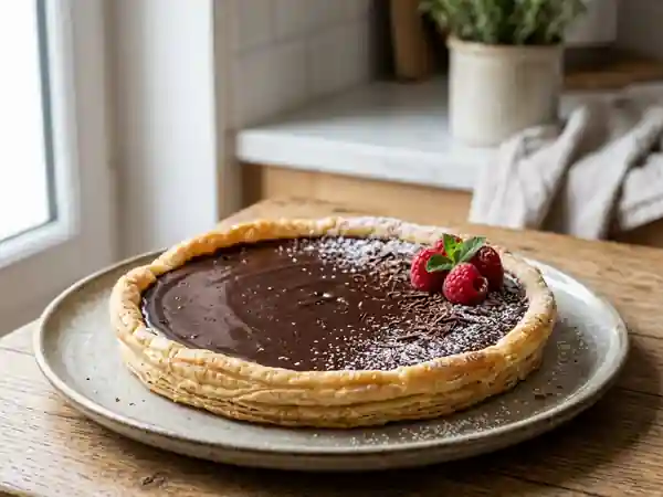 Tarte fine au chocolat fondant pour gourmands - Photo de présentation