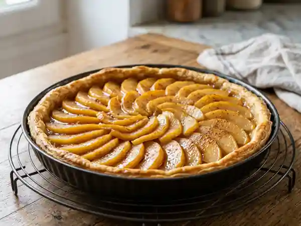 Tarte aux coings caramélisée et épicée - Photo de présentation