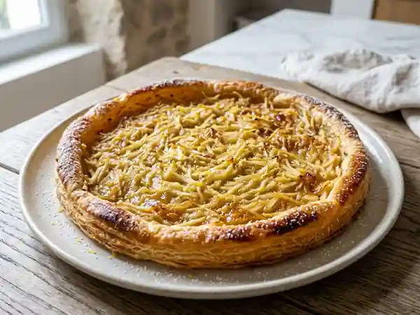 Tarte fine aux pommes râpées et citron - Photo de présentation