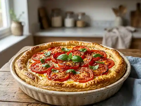 Tarte fondante à la tomate et ricotta - Photo de présentation