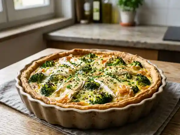 Tarte fondante au Camembert et Brocolis - Photo de présentation