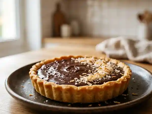 Tarte intense chocolat et coco fondante - Photo de présentation