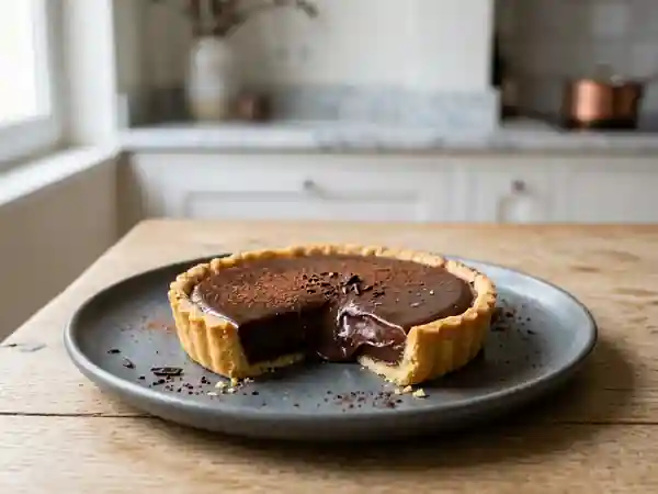 Tarte fondante chocolat noir et café intense - Photo de présentation