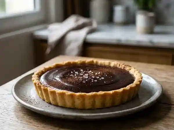 Tarte au chocolat noir intense et fondante - Photo de présentation