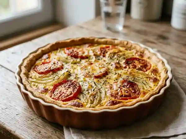 Tarte fondante au fenouil et tomates - Photo de présentation