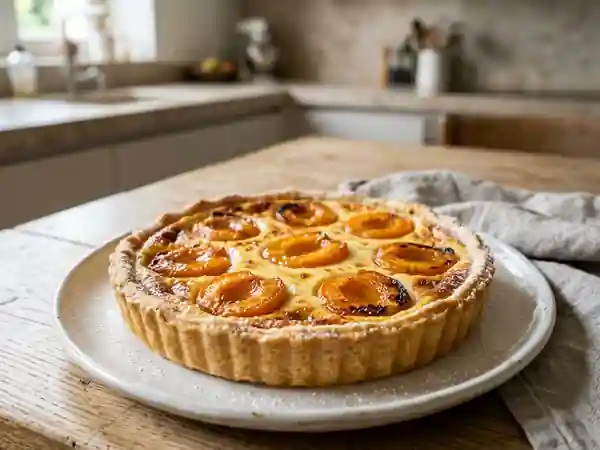 Tarte fondante abricot et fromage frais - Photo de présentation