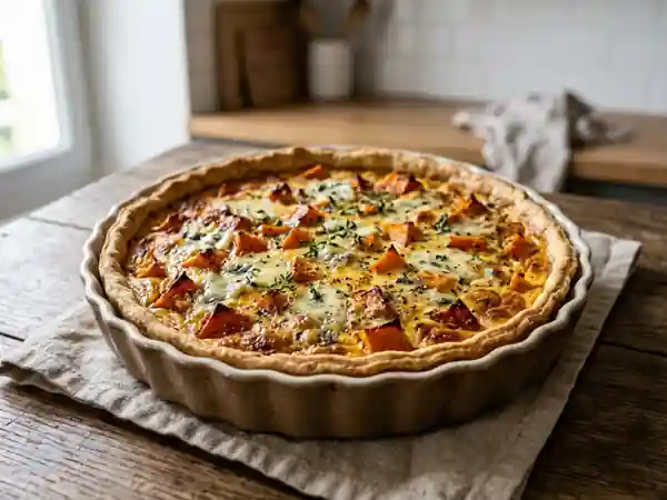 Tarte fondante au potimarron et Roquefort - Photo de présentation