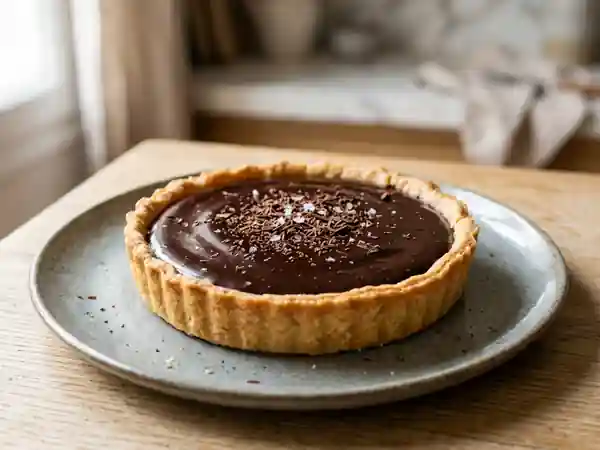 Tarte fondante aux éclats de chocolat - Photo de présentation