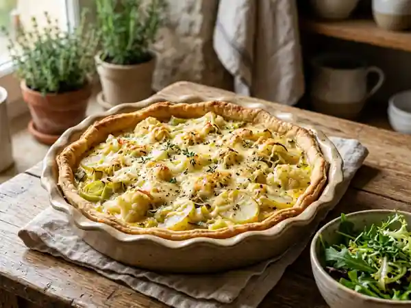 Tarte Fondante aux Légumes Blancs et Muscade - Photo de présentation