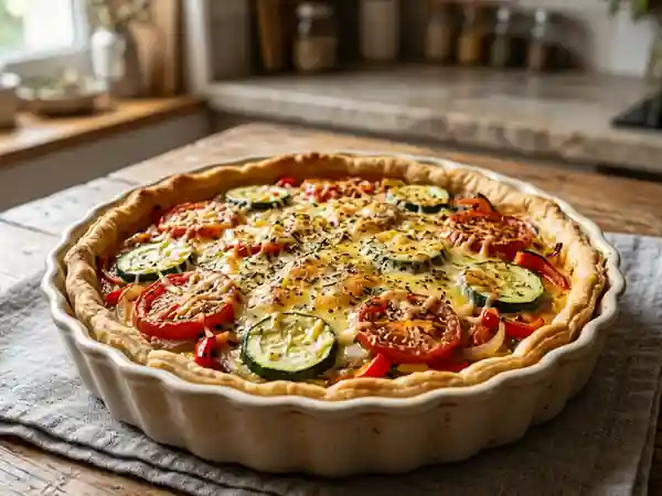 Tarte fondante aux légumes du potager - Photo de présentation